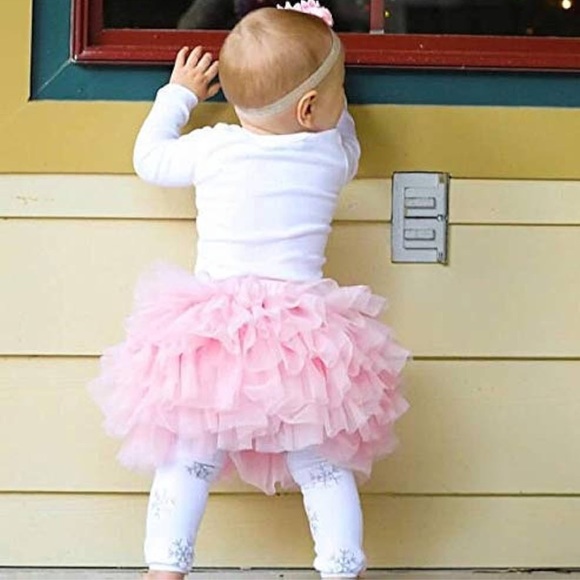 Tortoise and Rabbit Pink Baby Girls Tutu w/Bow Size M - Picture 2 of 10